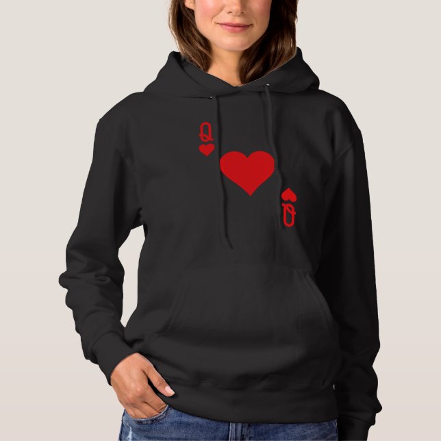 Moletom Queen Of Hearts Valentines Matching Couples Valent (Frente)