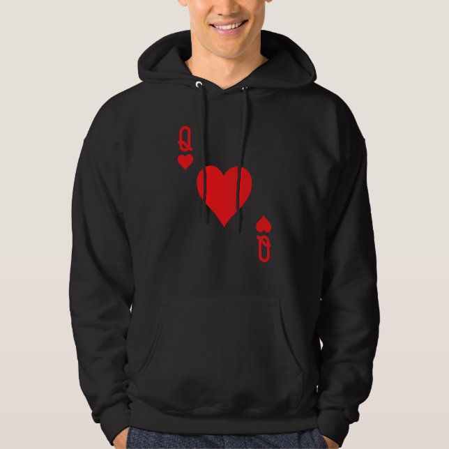Moletom Queen Of Hearts Valentines Matching Couples Valent (Frente)
