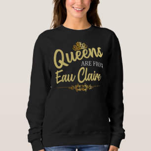 Moletom Queens São De Eau Claire Wi Wisconsin Engraçado Ro