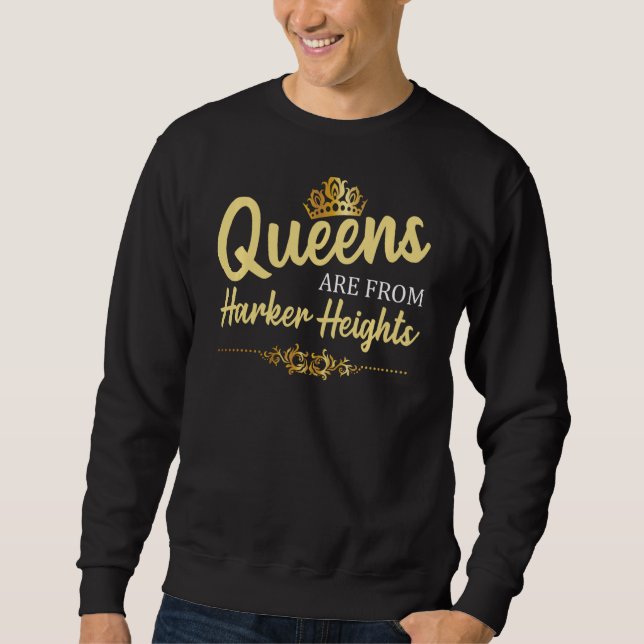 Moletom Queens São De Harker Heights Tx Texas Engraçado Ro (Frente)