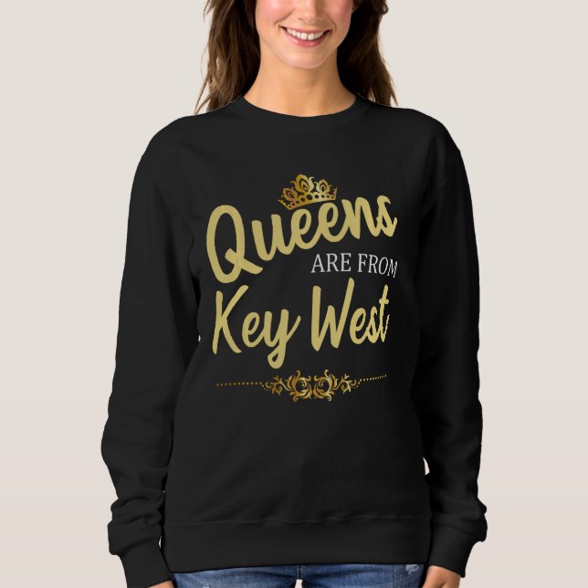 Moletom Queens São Do Key West Fl Florida Engraçado Home R (Frente)
