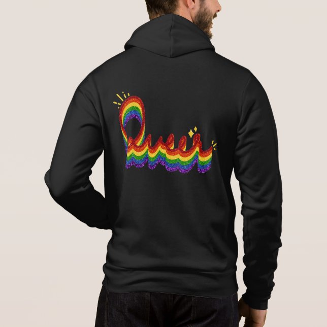 Moletom Queer Glitter Pride Rainbow (Verso)