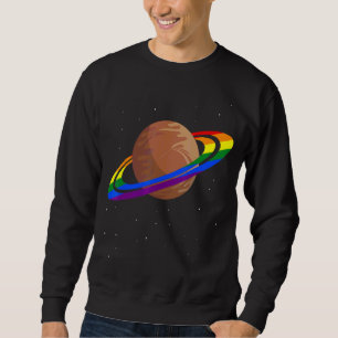 Moletom Queer Rainbow Flag Orgulho gay Mês Saturno Igualda