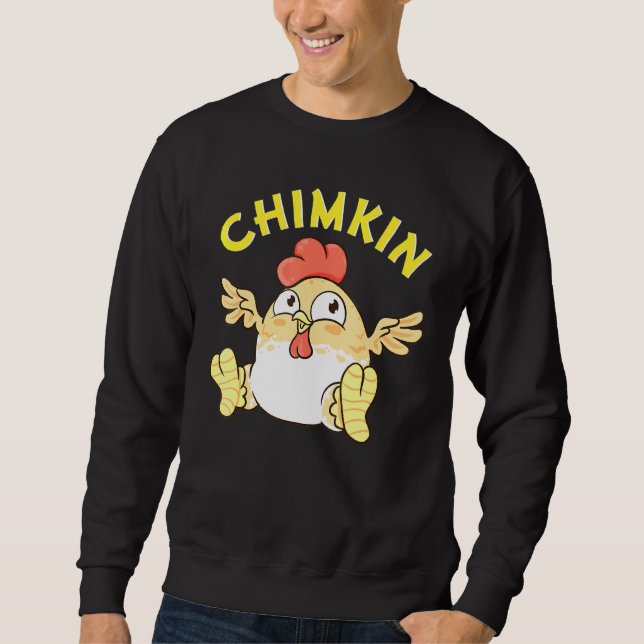 Moletom Queijo Gordo Chimkin Derpy Chicken Farmer (Frente)