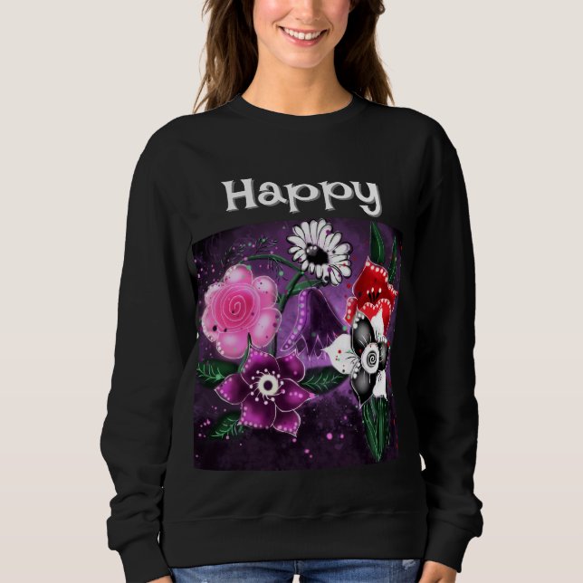 Moletom Queijo-preto-rosado-branco-palha-margarida-rosada- (Frente)