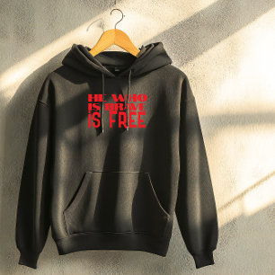 Moletom Quem é corajoso é livre citação vermelho preto