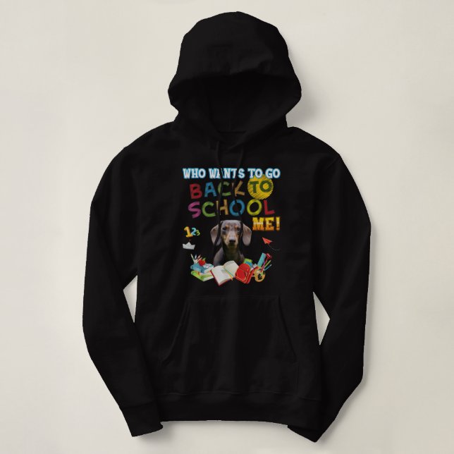 Moletom Quem Quer Voltar A Me Ensinar O Cachshund Dog Kid (Frente do Design)