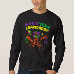 Moletom Quem Seu Crawaddy Crawfish Jester Miçanga Mães Eng