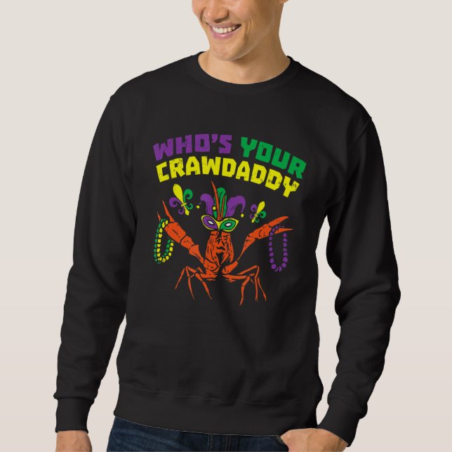 Moletom Quem Seu Crawaddy Crawfish Jester Miçanga Mães Eng (Frente)