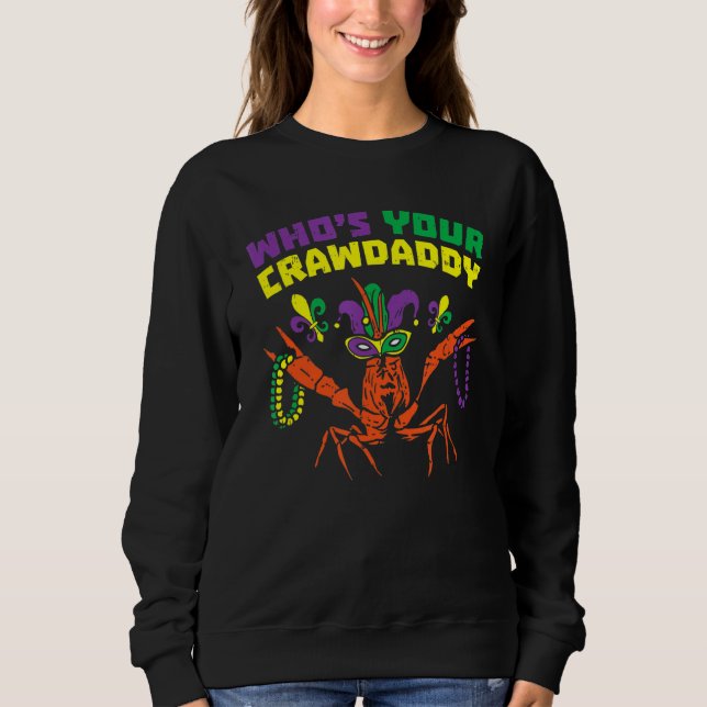 Moletom Quem Seu Crawaddy Crawfish Jester Miçanga Mães Eng (Frente)