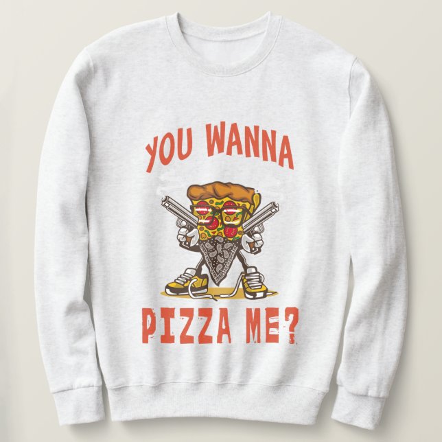 Moletom Quer me fazer pizza? (Frente do Design)