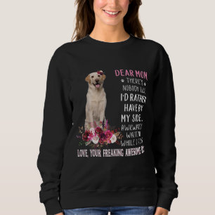 Moletom Querida mãe, dona de cachorro feliz Dia de as mães