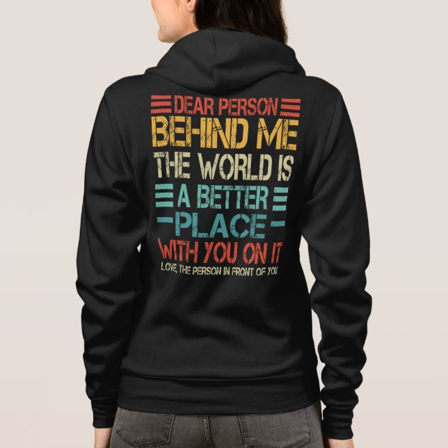 Moletom Querida pessoa atrás de mim Cheio-Zip Hoodie (Verso)