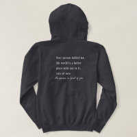 Querida Pessoa Atrás de Mim Dois Hoodie Lados, Voc