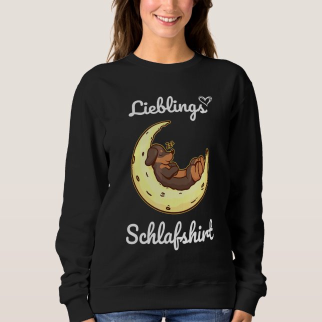 Moletom Querido Dormindo Dachshund Pajamas Morning Grumpy (Frente)