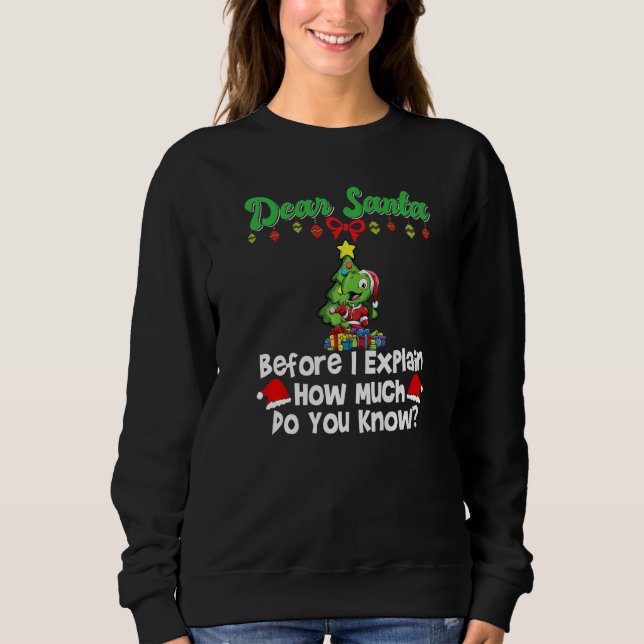 Moletom Querido Papai Noel Antes de Eu Explicar Quanto Voc (Frente)