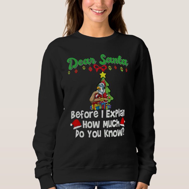 Moletom Querido Papai Noel Antes de Eu Explicar Quanto Voc (Frente)