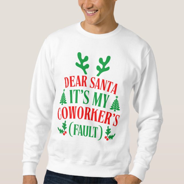 Moletom Querido Papai Noel É a Falta do Meu Colega de Trab (Frente)