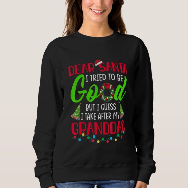 Moletom Querido Papai Noel Eu Tento Ser Bom Mas Eu Pego De (Frente)