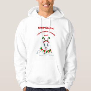 Moletom Querido Papai Noel, Posso Ser Travesso E Cute Capu