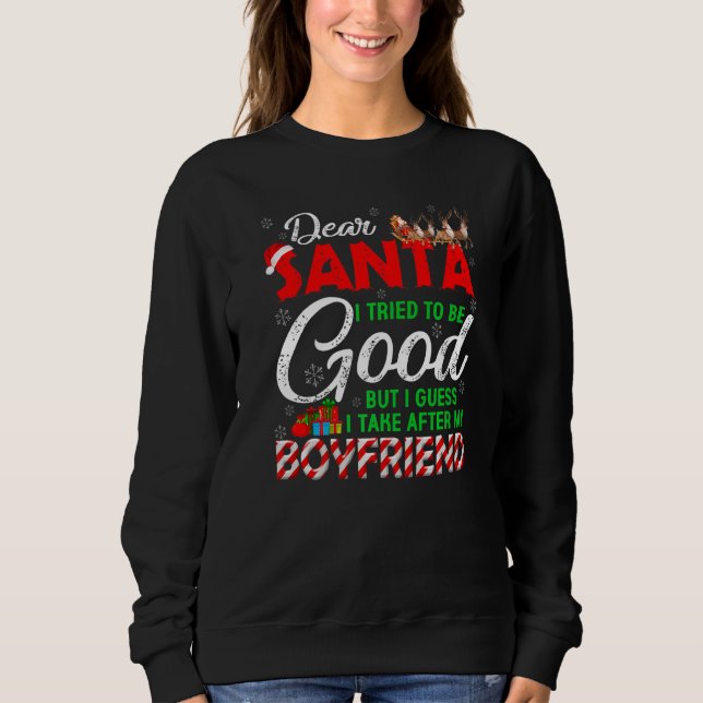 Moletom Querido Papai Noel, tentei ser bom, mas eu pego de (Frente)