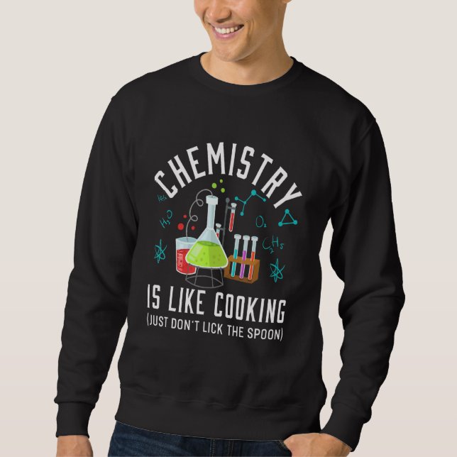 Moletom Química é como Piada de Química Cozinhar (Frente)