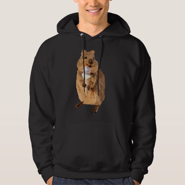 Moletom quokka kawaii comendo sorvete (Frente)