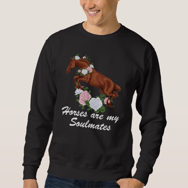 Moletom Quote Horses Are My Soulmates Christian Equestrian (Frente)