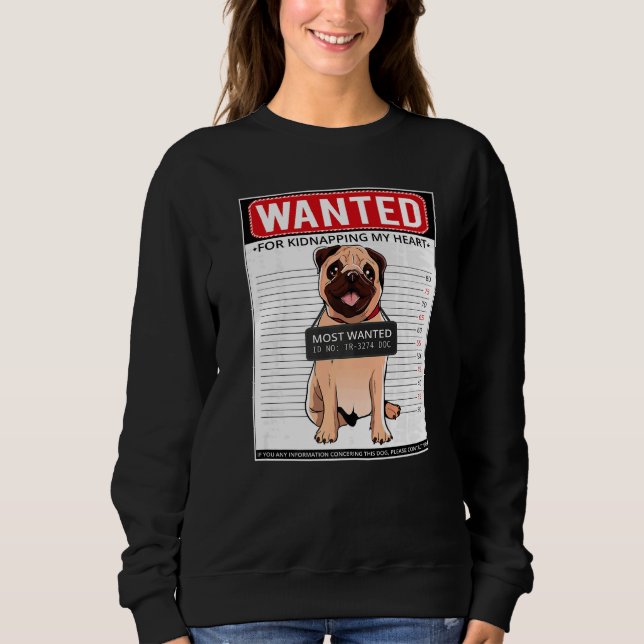 Moletom Raça de cachorro Pug Mops Carlin 17 (Frente)