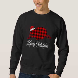 Moletom Raccoon Christmas Red Buffalo Xadrez Pajama Racoon