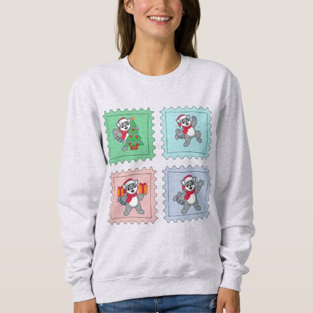Moletom Raccoon Christmas Shirt,Raccoon Lover (Frente)