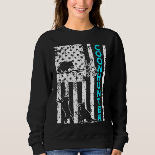 Moletom Raccoon Hunting Season USA Flag Coon Hunter