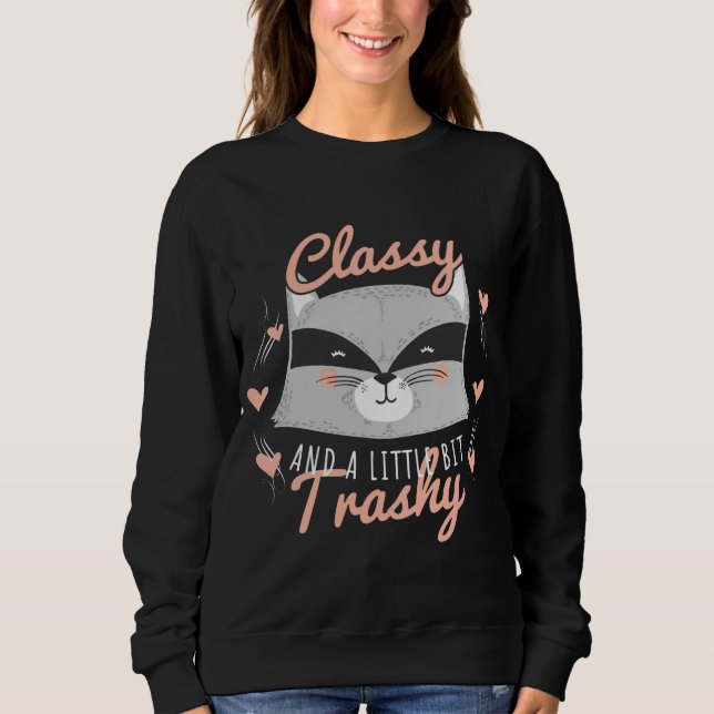 Moletom Raccoon Trashy e Classe Funny Trash Rua Panda (Frente)