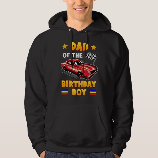Moletom Race Car Toddler Boy Racing Pai Do Birthda (Frente)