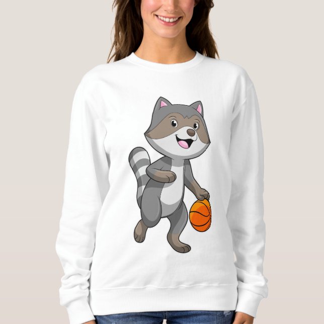 Moletom Racoon como jogador de basquetebol (Frente)