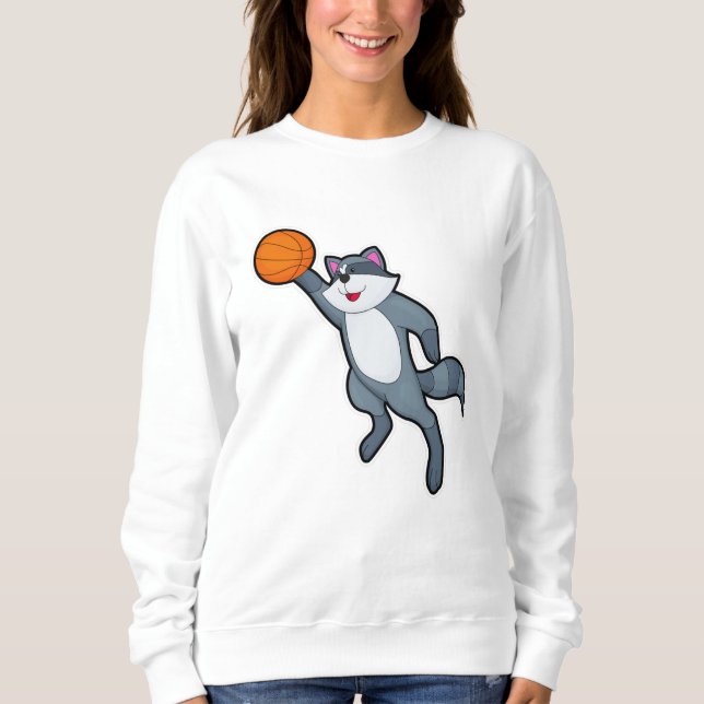 Moletom Racoon como jogador de basquetebol (Frente)