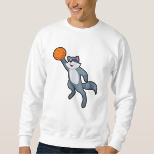 Moletom Racoon como jogador de basquetebol