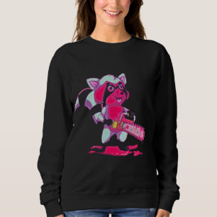 Moletom Racoon Scary Vaporwave Trash Panda Animal Creepy R