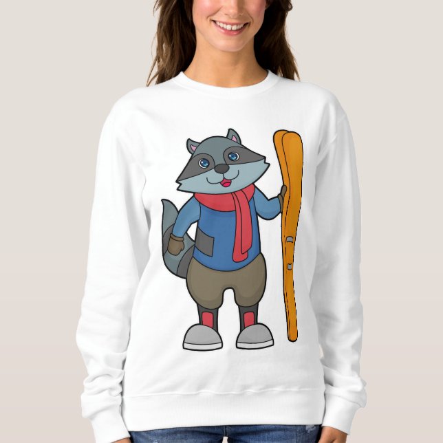 Moletom Racoon Skier Ski (Frente)