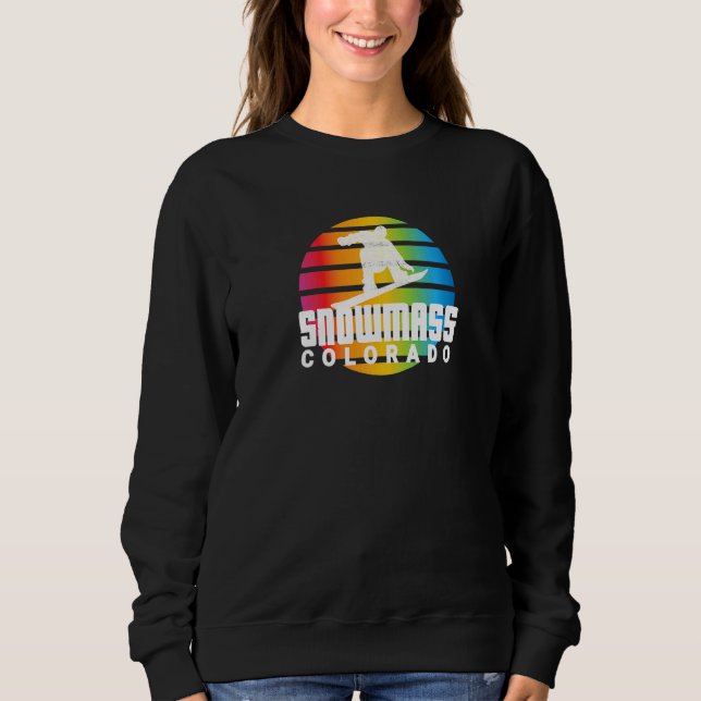 Moletom Rad Snowboard Retro Sun Snowboarder Cor da Massa d (Frente)