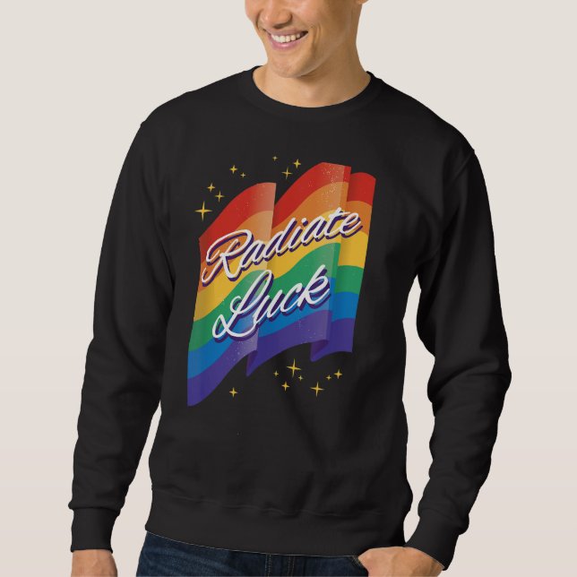 Moletom Radiação das nuvens do arco-íris felicidade hippie (Frente)