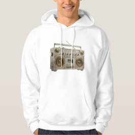 Moletom Rádio Boombox Luxuoso de Mármore e Ouro Vintage do