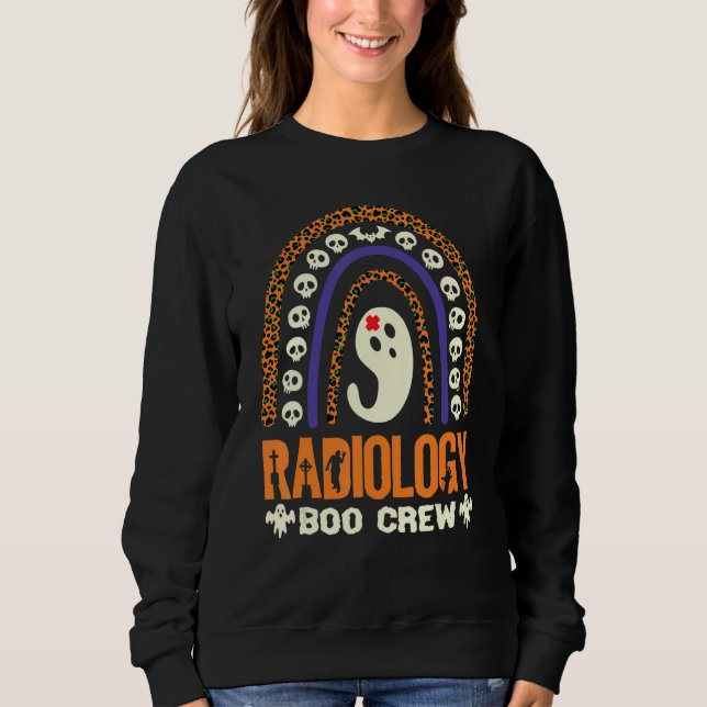 Moletom Radiology Boo Crew Nurse Halloween Nurses Cute Gho (Frente)