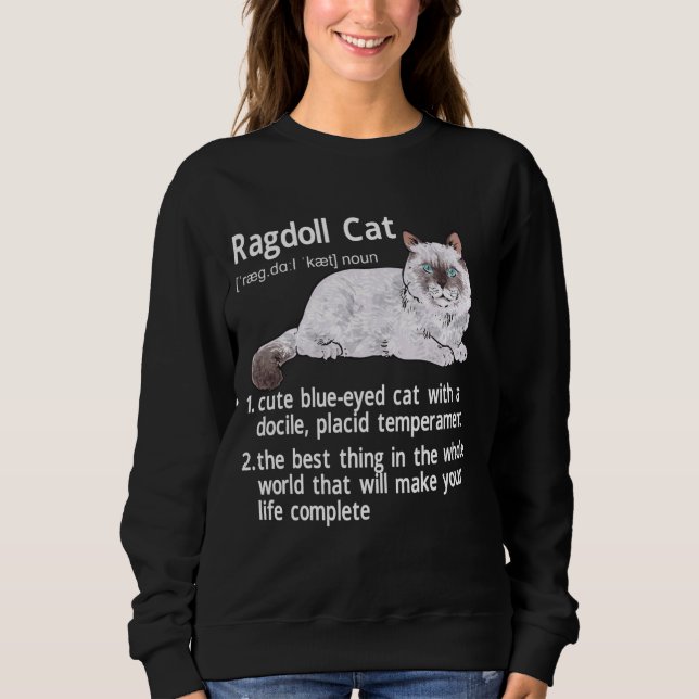 Moletom Ragdoll Cat Definition Ragdoll Proprietário de Gat (Frente)