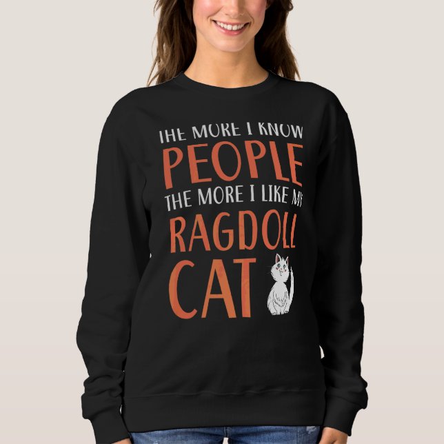 Moletom Ragdoll Cats Proprietário Gatinho Paw Love Meow Ki (Frente)