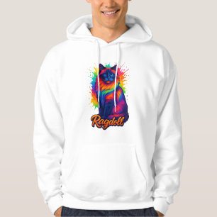 Moletom Ragdoll de Pop de Arte Vibrante - Rua Neon Colorid