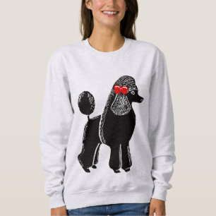 Moletom Raglan Sweatshirt Raglan, um poodle padrão preto