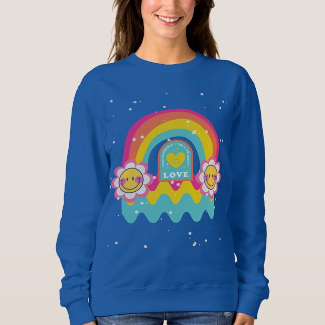 Moletom Rainbow Adora você mesmo T-Shirt (Frente)