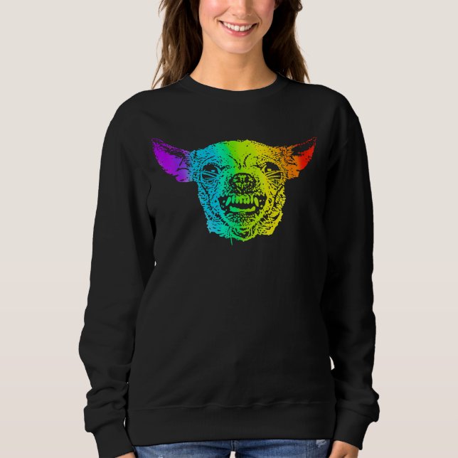 Moletom Rainbow Angry Chihuahua (Frente)