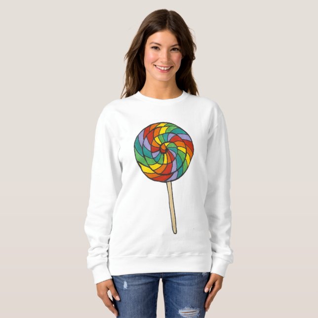 Moletom Rainbow Candy LGBT Orgulho Lollipop Sweet (Frente Completa)